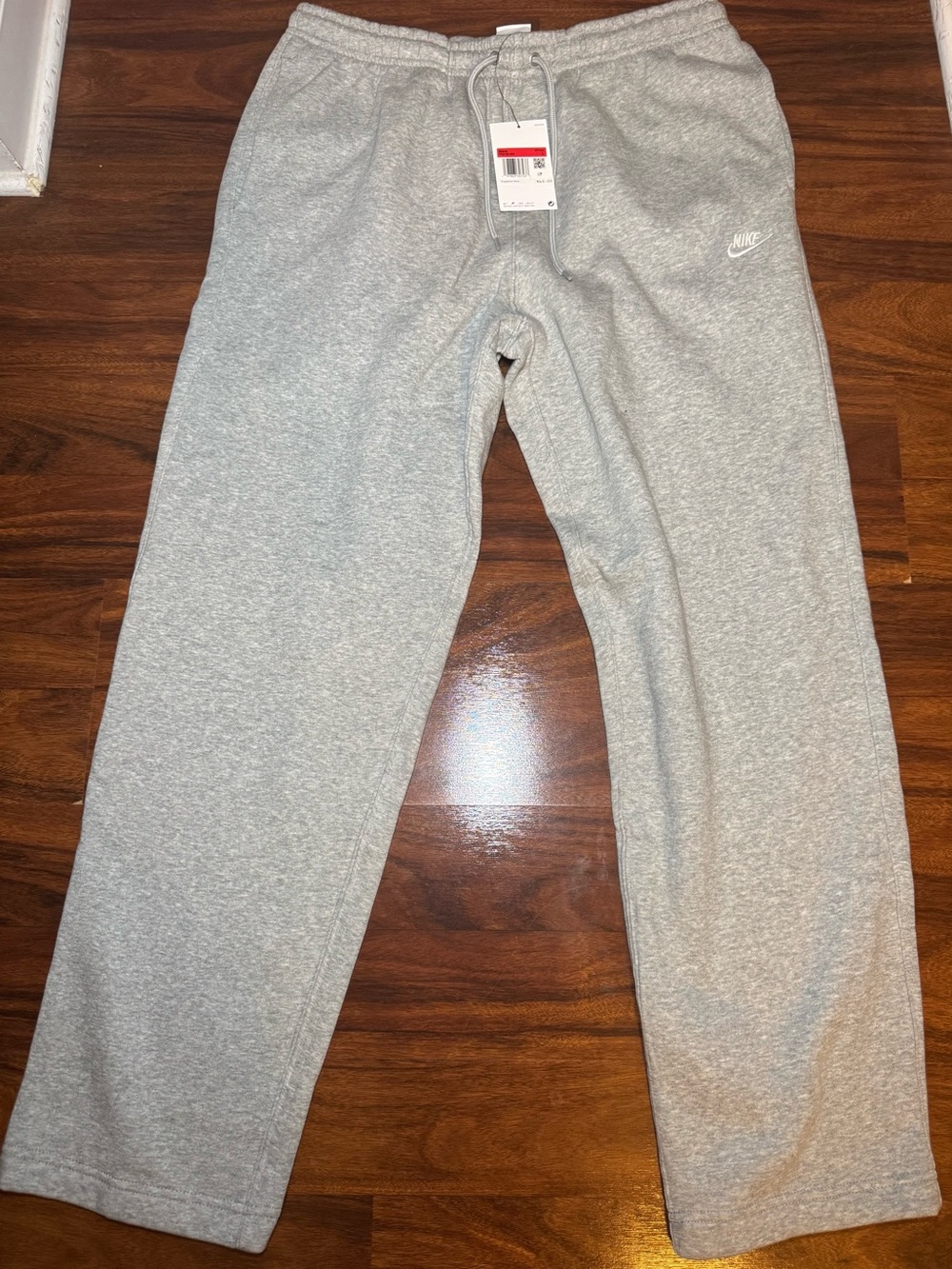 Nike Kids Light Heather Gray Joggers with Drawstring Waist